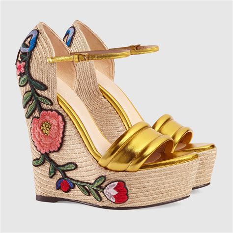 women's leather platform espadrille gucci|farfetch Gucci espadrilles.